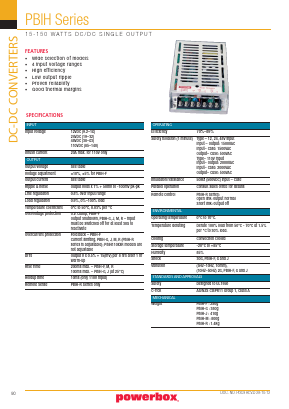 PBIH-11005F Datasheet PDF Powerbox