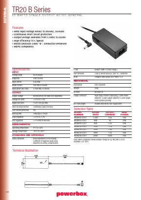 TR20B180-21A11 Datasheet PDF Powerbox