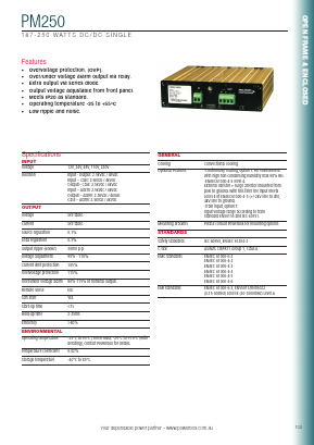 PM250 Datasheet PDF Powerbox