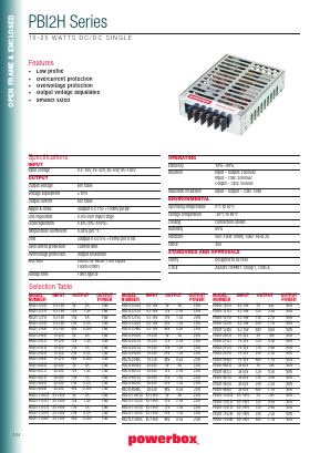 PBI2H-11005F Datasheet PDF Powerbox