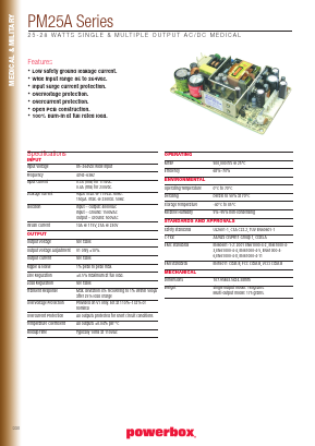 PM25-14A Datasheet PDF Powerbox