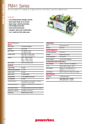 PM41-13A Datasheet PDF Powerbox
