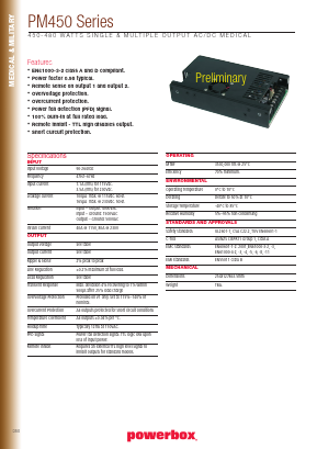 PM450 Datasheet PDF Powerbox