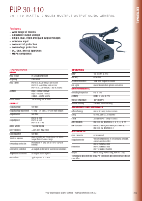 PUP30-14 Datasheet PDF Powerbox