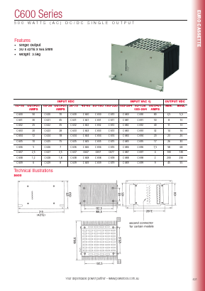 C601 Datasheet PDF Powerbox