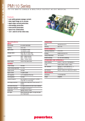 PM110-16A Datasheet PDF Powerbox