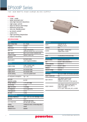 DP500IP-24 Datasheet PDF Powerbox