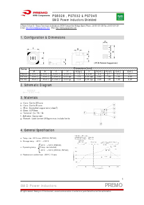 PS6028-3R3M Datasheet PDF PREMO CORPORATION S.L