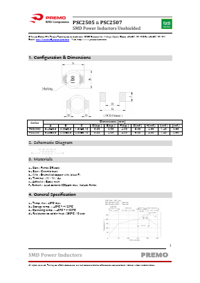 PSC2505 Datasheet PDF PREMO CORPORATION S.L