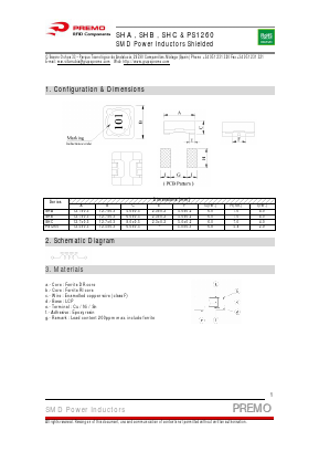 SHC-101L Datasheet PDF PREMO CORPORATION S.L