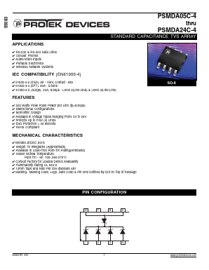 PSMDA05C-4-T7 Datasheet PDF Protek Devices