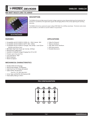 SM8LC05-T7 Datasheet PDF Protek Devices