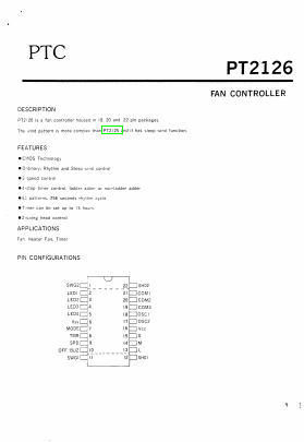 PT2126-F4N-RSN1-J Datasheet PDF Princeton Technology