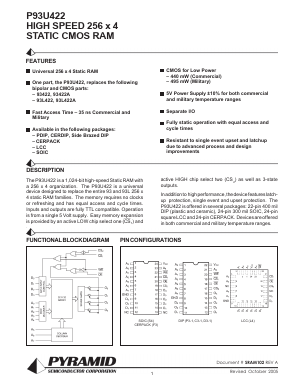 P93U422-35LC Datasheet PDF Semiconductor Corporation