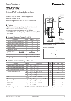 A2102 Datasheet PDF Panasonic Corporation
