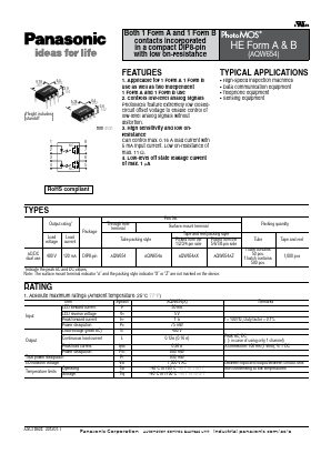 AQW654 Datasheet PDF Panasonic Corporation