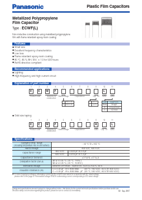 ECWF6203JL Datasheet PDF Panasonic Corporation
