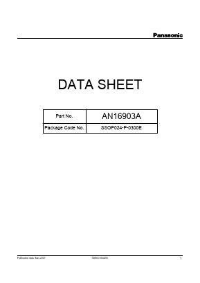 AN16903A Datasheet PDF Panasonic Corporation