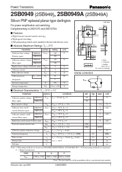 B0949 Datasheet PDF Panasonic Corporation