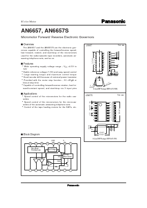 AN6657S Datasheet PDF Panasonic Corporation