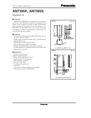 AN7395K Datasheet PDF Panasonic Corporation