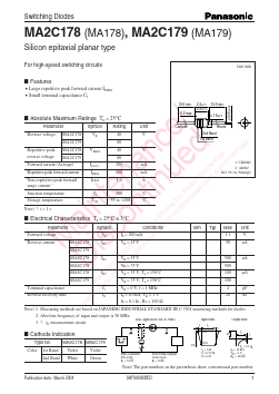 MA2C179 Datasheet PDF Panasonic Corporation