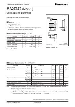 MA372 Datasheet PDF Panasonic Corporation