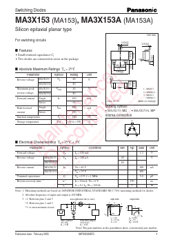 MA3X153 Datasheet PDF Panasonic Corporation