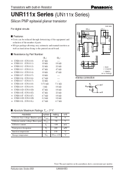 UN1114 Datasheet PDF Panasonic Corporation