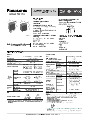 CM1A12V Datasheet PDF Panasonic Corporation