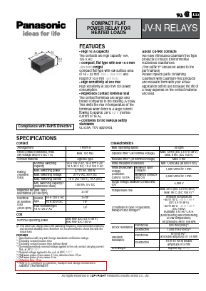 JVN1AF-9V-F Datasheet PDF Panasonic Corporation