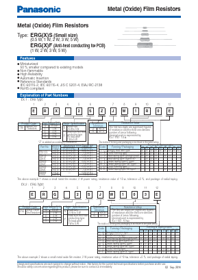 ERG-3SJ200V Datasheet PDF Panasonic Corporation