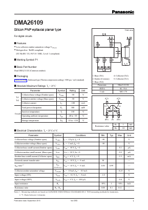 DMA26109 Datasheet PDF Panasonic Corporation