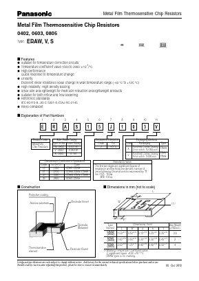 ERAS15J6R8V Datasheet PDF Panasonic Corporation