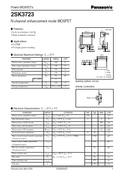 2SK3723 Datasheet PDF Panasonic Corporation