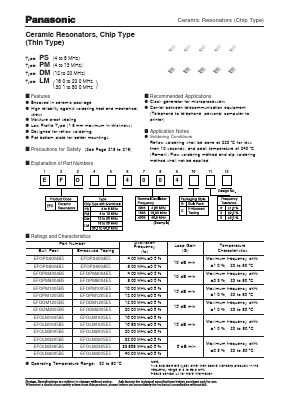 EFODM1205B5 Datasheet PDF Panasonic Corporation
