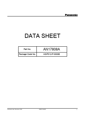 AN17808A Datasheet PDF Panasonic Corporation