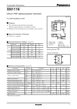 XN1116 Datasheet PDF Panasonic Corporation