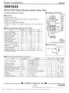 D1632 Datasheet PDF Panasonic Corporation