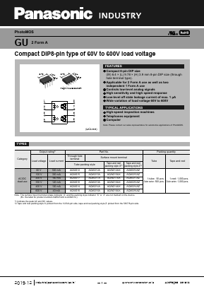 AQW214AZ Datasheet PDF Panasonic Corporation