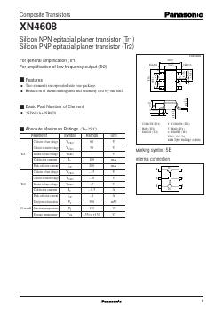 XN4608 Datasheet PDF Panasonic Corporation