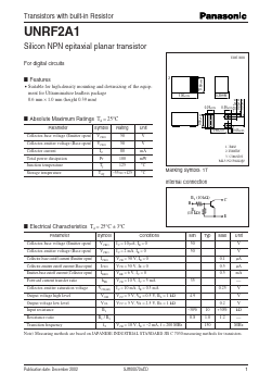 UNRF2A1 Datasheet PDF Panasonic Corporation