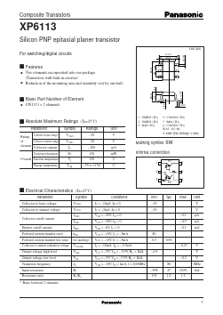 XP6113 Datasheet PDF Panasonic Corporation