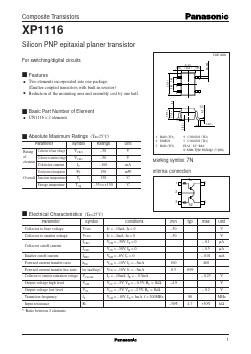 XP1116 Datasheet PDF Panasonic Corporation