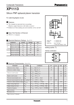XP1113 Datasheet PDF Panasonic Corporation