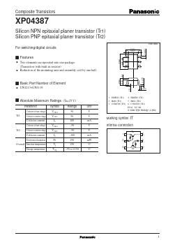 XP04387 Datasheet PDF Panasonic Corporation