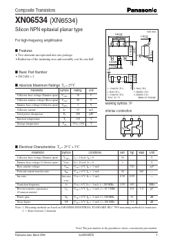 XN06534 Datasheet PDF Panasonic Corporation