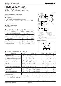 XN6435 Datasheet PDF Panasonic Corporation