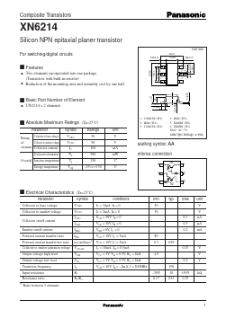 XN6214 Datasheet PDF Panasonic Corporation