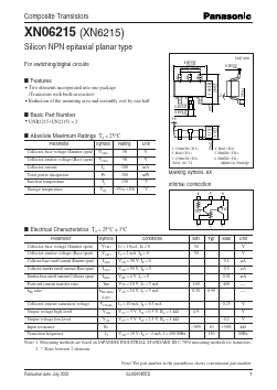 XN06215 Datasheet PDF Panasonic Corporation
